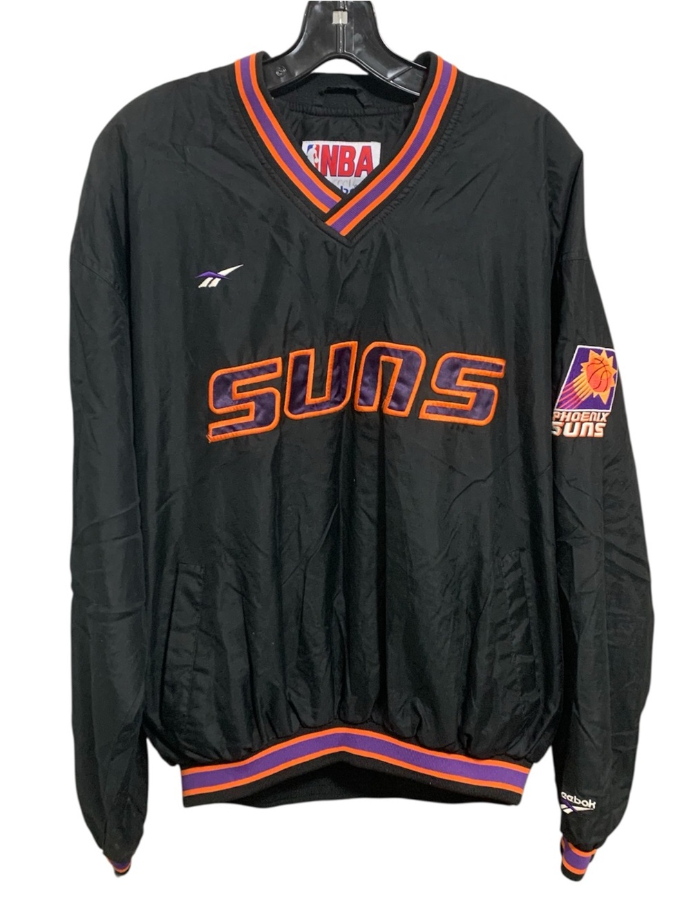 Vintage Phoenix Suns Reebok NBA Pullover Warm Up Jacket Size Medium 90’s